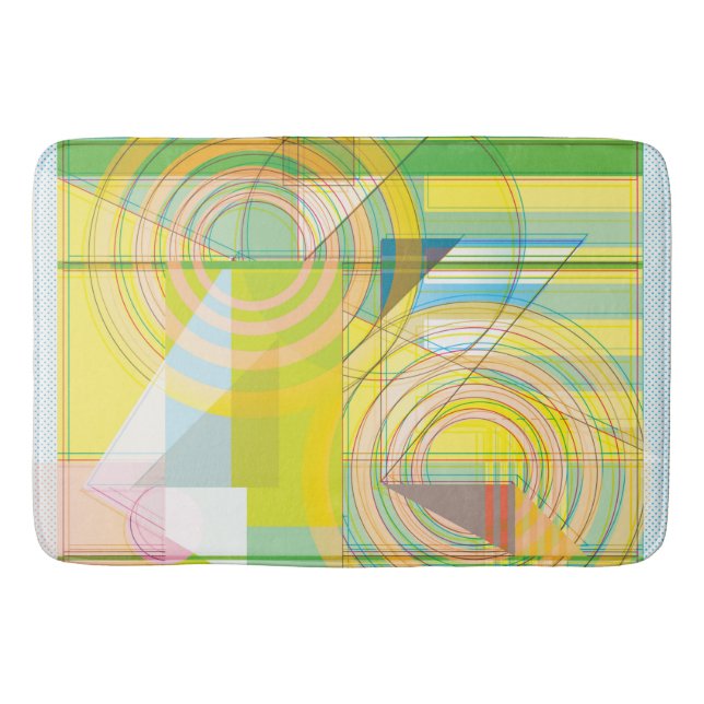 Geometric Line Shapes Bath Mat (Front)
