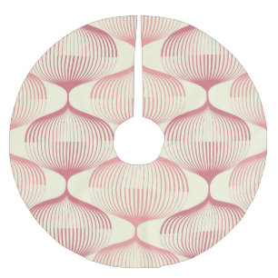 Geometric Lines: Abstract Seamless Background. Brushed Polyester Tree Skirt