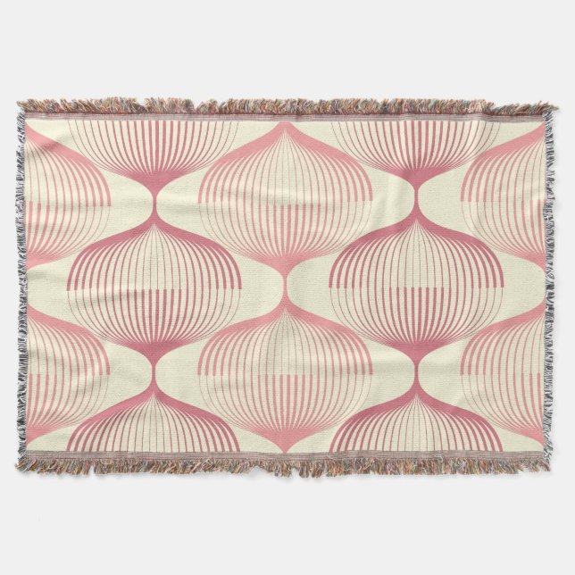 Geometric Lines: Abstract Seamless Background. Throw Blanket (Front)