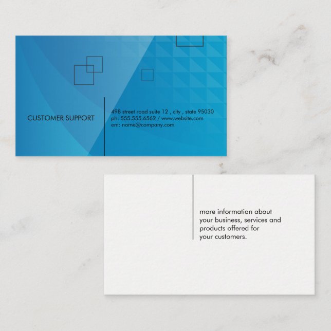 Geometric | Lines and Squares Business Card (Front/Back)