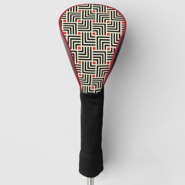 Geometric Lines Pattern Golf Head Cover (Front)