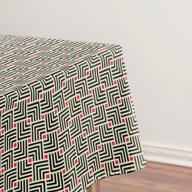 Geometric Lines Pattern Tablecloth (In Situ)