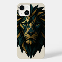 Geometric Lion Art iPhone Case – Abstract Cover
