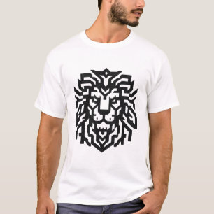 Geometric Lion Head T-Shirt