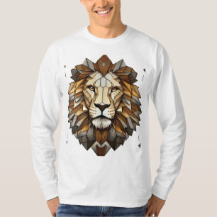 Geometric Lion Kaleidoscope T-Shirt – Optical Illu
