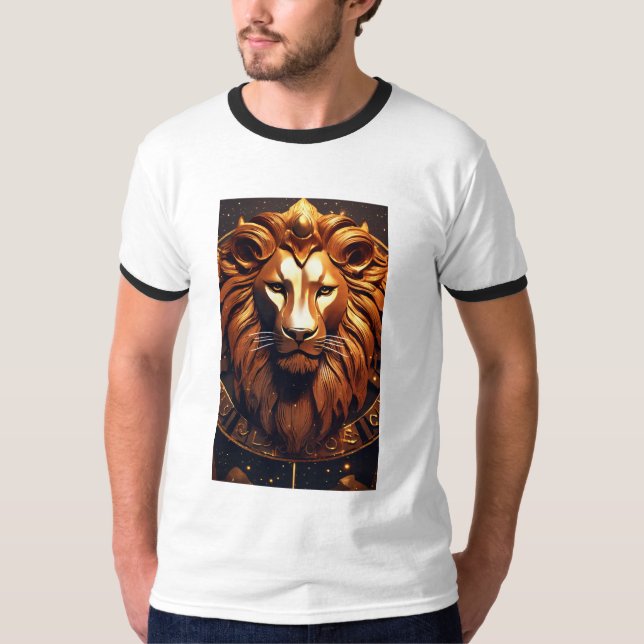 Geometric Lion Logo: Strength in Every Angle"*   T-Shirt (Front)