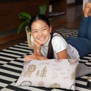 Geometric Lion Pattern Pillowcase