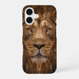 Geometric Lion Portrait iPhone 16 Case