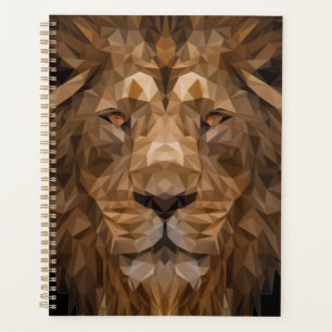 Geometric Lion Portrait Planner