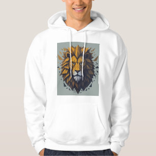 Geometric Lion Roar" T-shirt Hoodie
