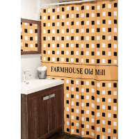 Geometric Little Squares Shower Curtain