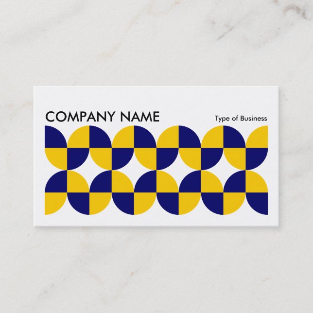 Geometric Long Horizontal v011 Business Card (Front)