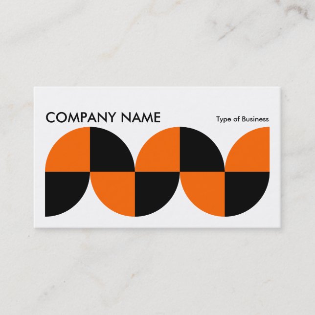 Geometric Long Horizontal v014 Business Card (Front)