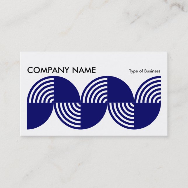 Geometric Long Horizontal v016 Business Card (Front)