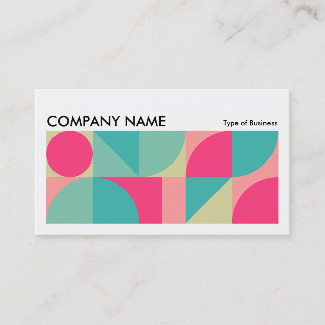 Geometric Long Horizontal v03 Business Card (Front)