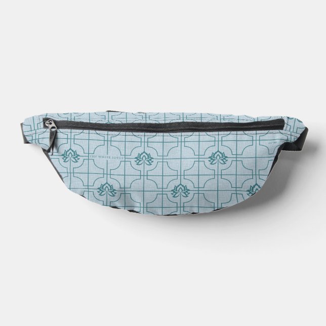 Geometric Lotus Grid Pattern - The White Lotus Bum Bags (Lay Down)