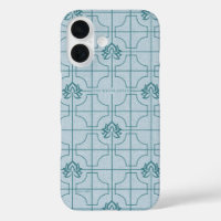 Geometric Lotus Grid Pattern - The White Lotus