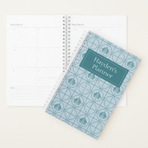 Geometric Lotus Grid Pattern - The White Lotus Planner