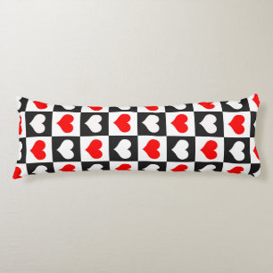 Geometric Love Heart Pattern Design Body Cushion