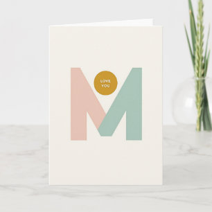 Geometric Love You Mother Card