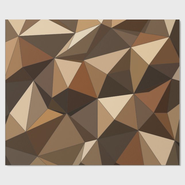 Geometric Low Poly Earth Tones Gift Wrap (Flat)