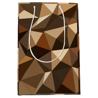 Geometric Low Poly Earth Tones Gift Wrap Medium Gift Bag