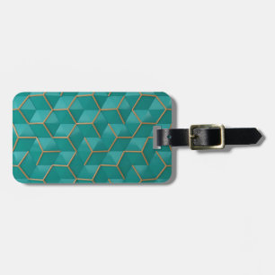 geometric luggage tag