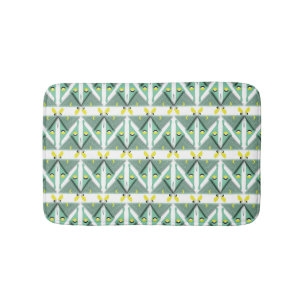 Geometric Luna Moth Bath Mat