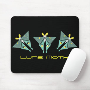 Geometric Luna Moth Mouse Mat