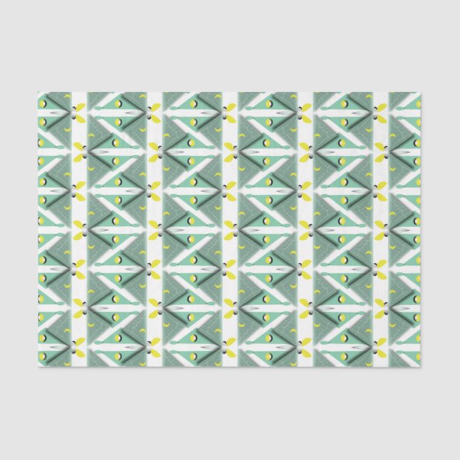 Geometric Luna Moth Tissue Paper (Front)