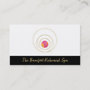 *~*  Geometric Lunar Gold Sacred Geometry Boho Business Card