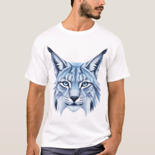 Geometric Lynx in Polygon Style T-Shirt