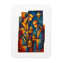 Geometric Magi - Three Wise Men Christmas Star Art