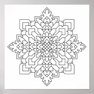 Geometric Mandala #13 Poster