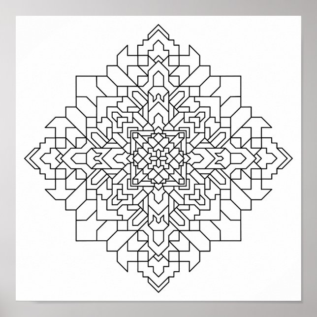 Geometric Mandala #14 Poster (Front)