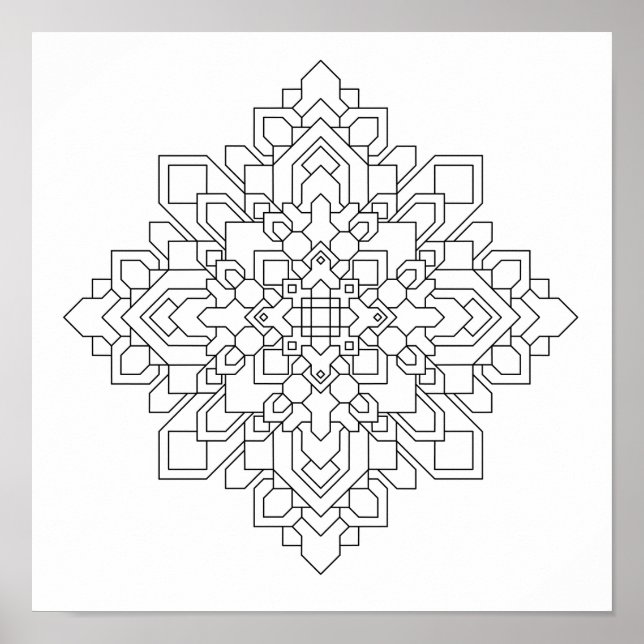 Geometric Mandala #2 Poster (Front)