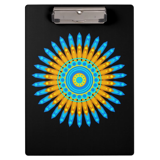 Geometric Mandala Art Circle Design 48256 Clipboard (Front)