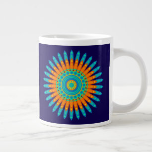 Geometric Mandala Art Circle Design-48256 Large Coffee Mug