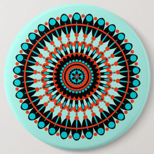 Geometric Mandala Art Design-56456 6 Cm Round Badge