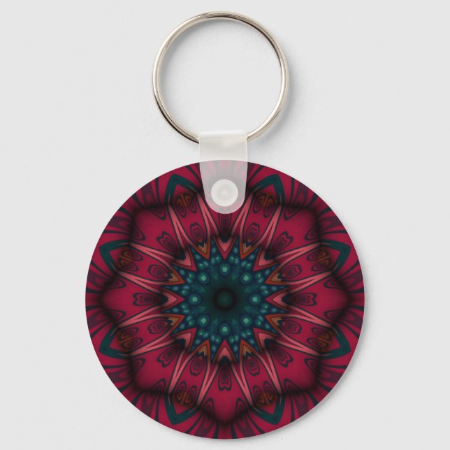 Geometric Mandala Key Ring (Front)