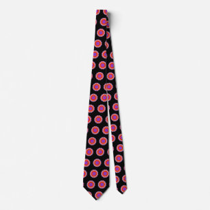 Geometric Mandala - on Black Tie