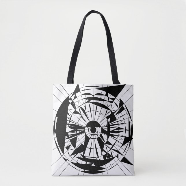 Geometric Mandala Pattern Tote Bag (Front)