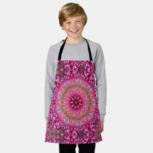 Geometric Mandala Pink Flower Pattern-67545 Apron