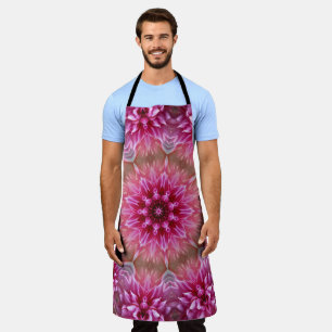 Geometric Mandala Pink Flower Pattern-67545 Apron