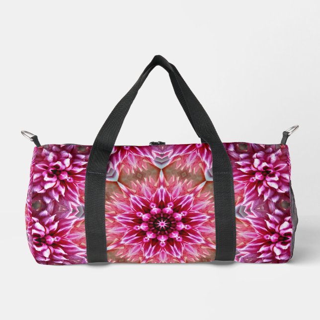 Geometric Mandala Pink Flower Pattern-67545 Duffle Bag (Front)