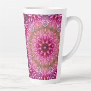Geometric Mandala Pink Flower Pattern-67545 Latte Mug