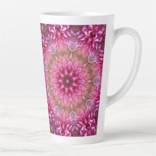 Geometric Mandala Pink Flower Pattern-67545 Latte Mug