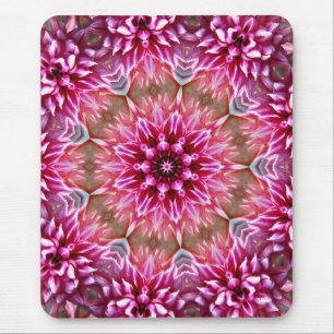 Geometric Mandala Pink Flower Pattern-67545 Mouse Mat
