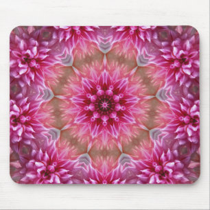 Geometric Mandala Pink Flower Pattern-67545 Mouse Mat