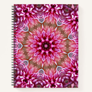 Geometric Mandala Pink Flower Pattern-67545 Notebook